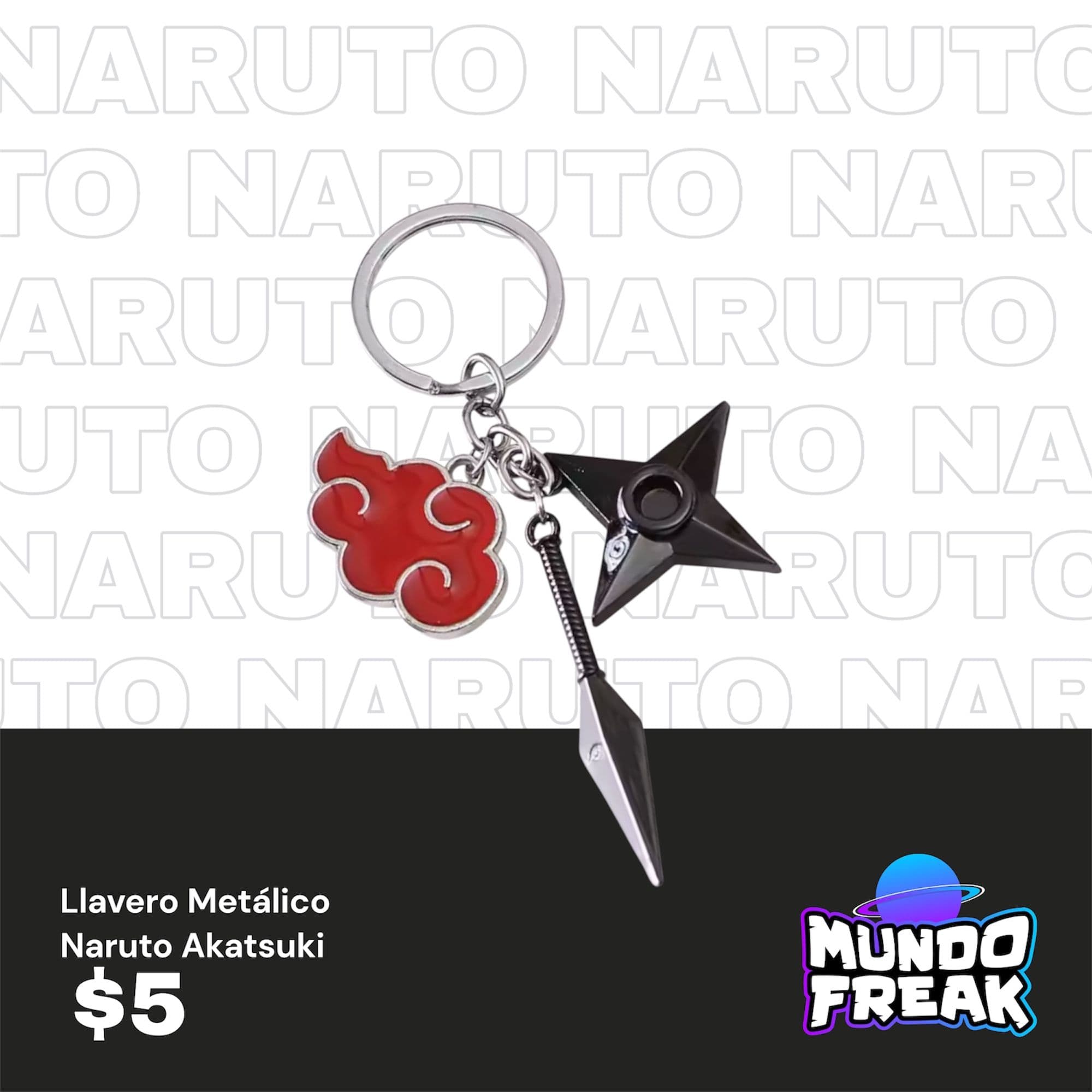 Llavero Metalico Akatsuki Kunai Naruto