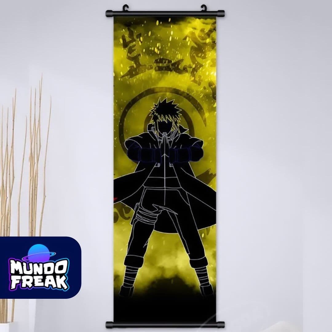 pergamino naruto kakashi azul 20x60cm