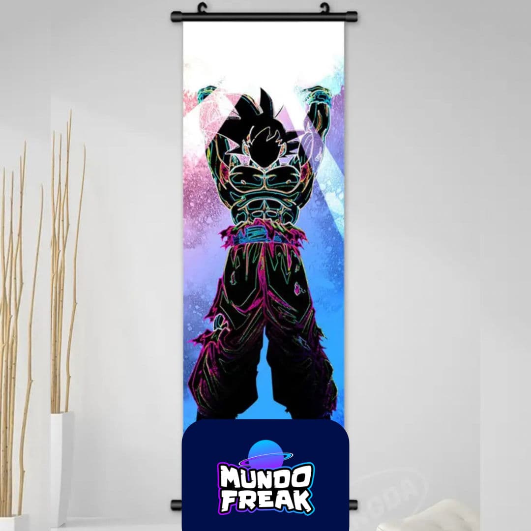 Pergamino Dragon Ball goku peque o volador amarillo 20x60