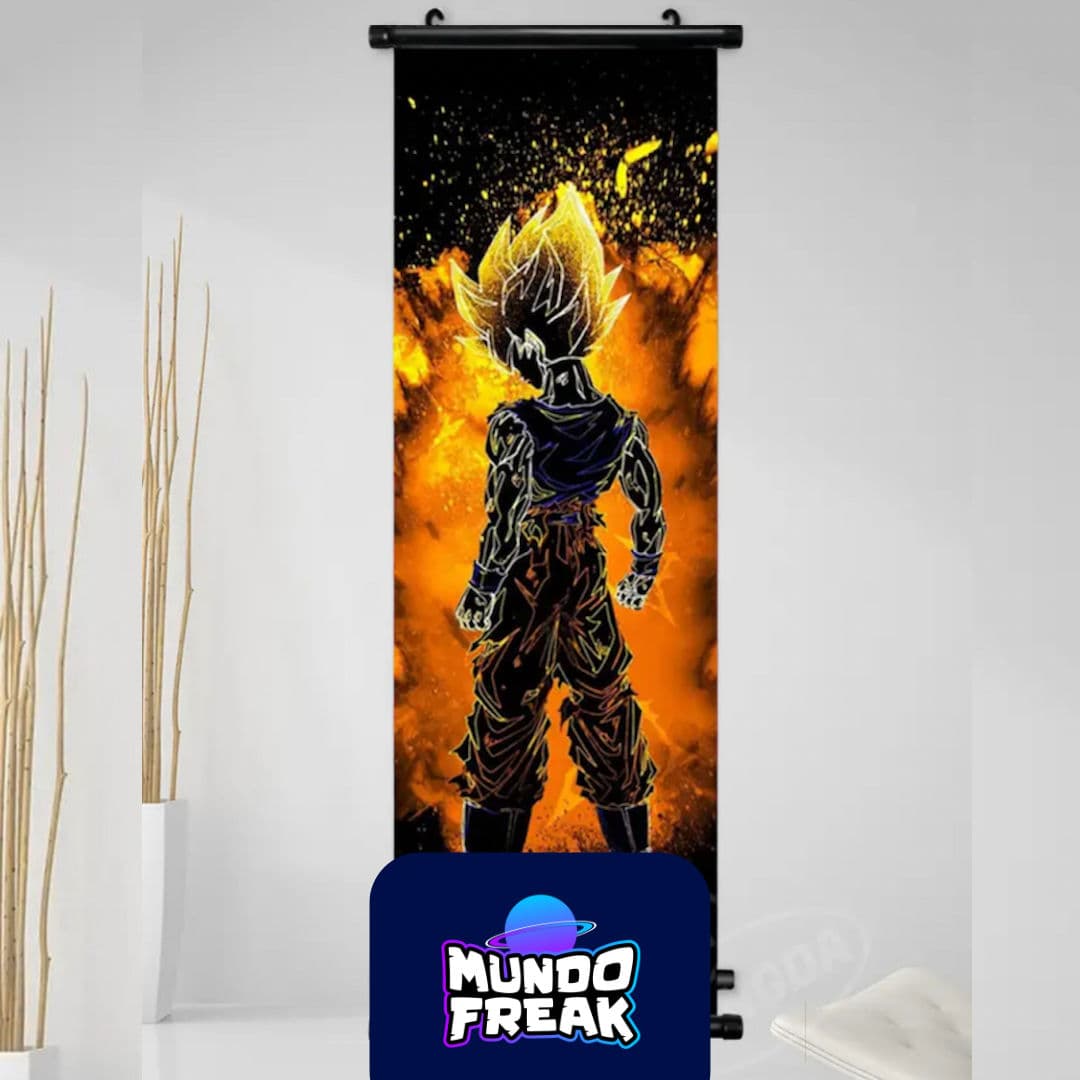 Pergamino Dragon Ball goku sayayin 2 naranja 20x60